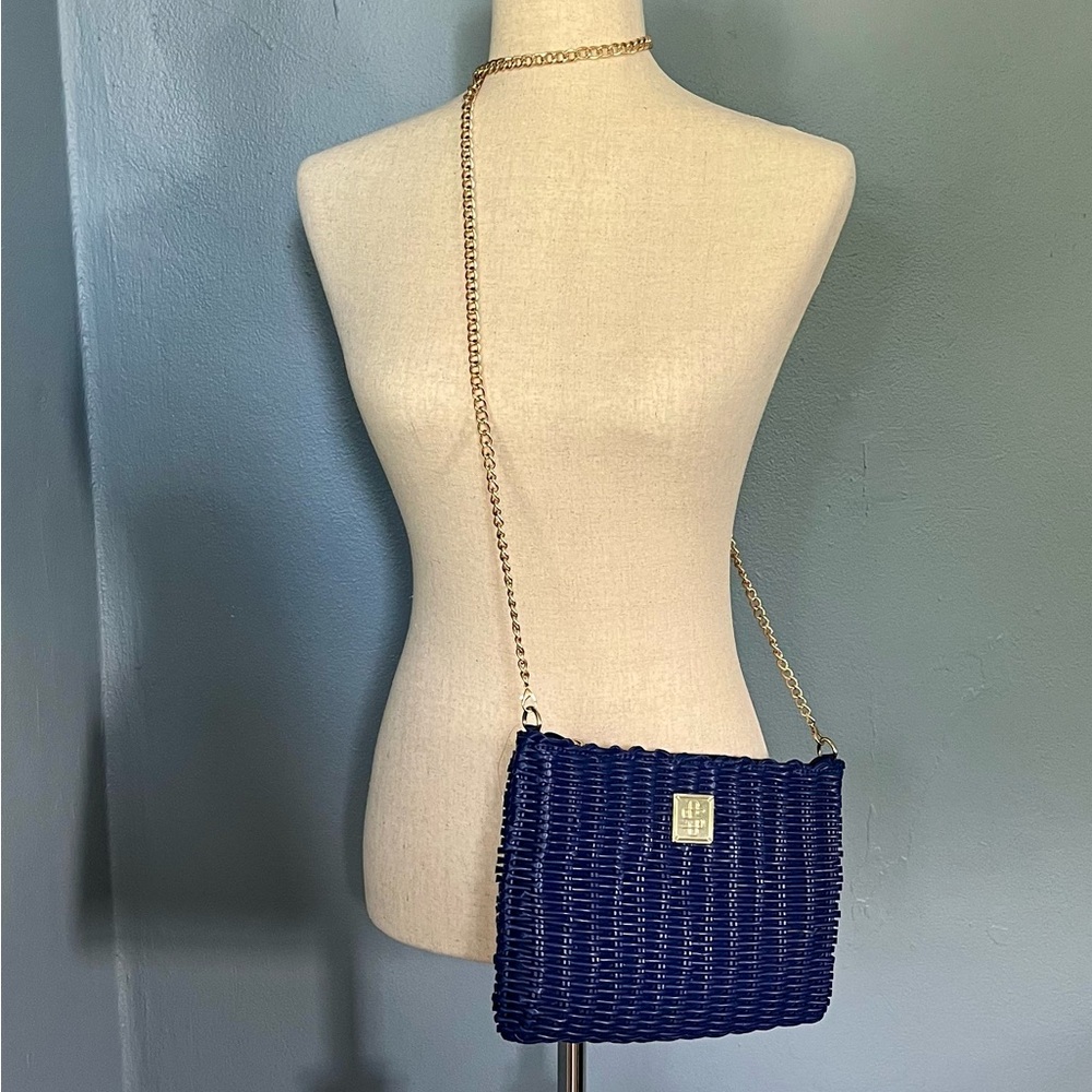 Simply Southern Navy Crossbody Bag with Gold Chain